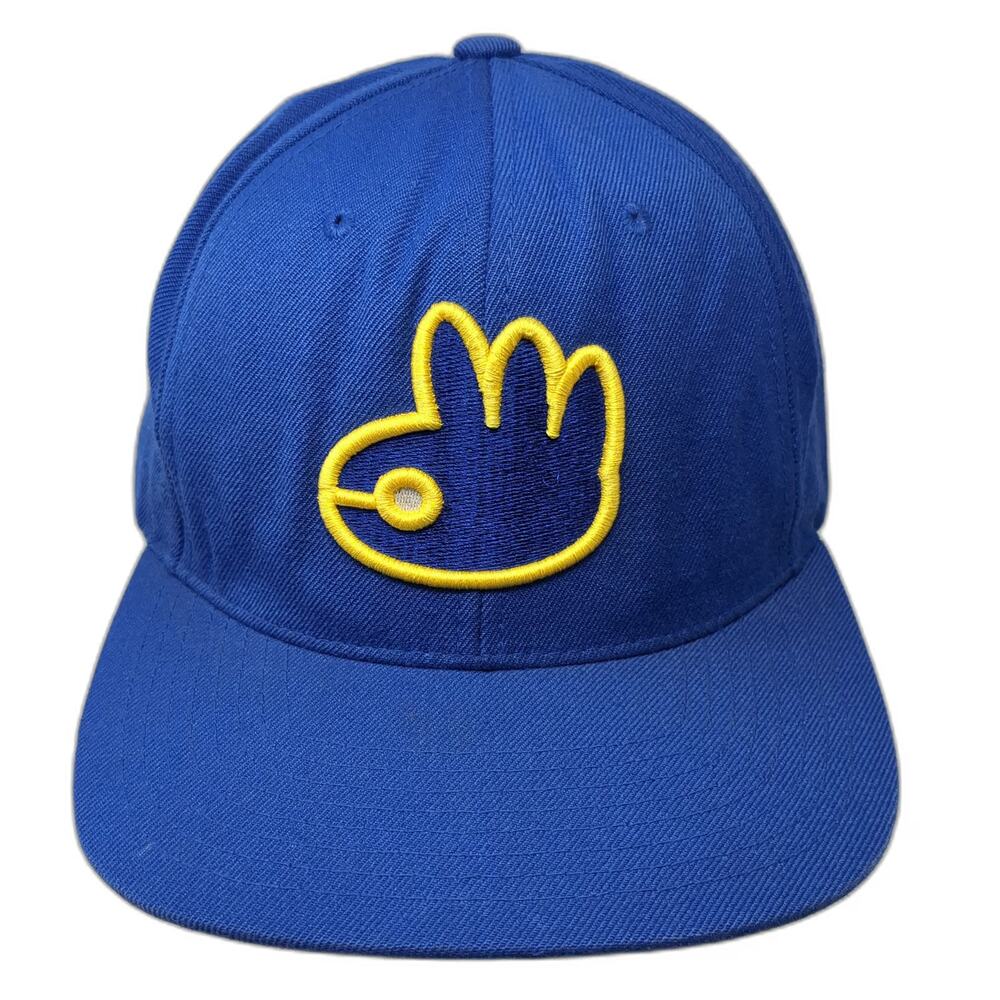 Yupoong Snapback Blue Hat One Size Unofish Logo Green Underbrim Acrylic Wool
